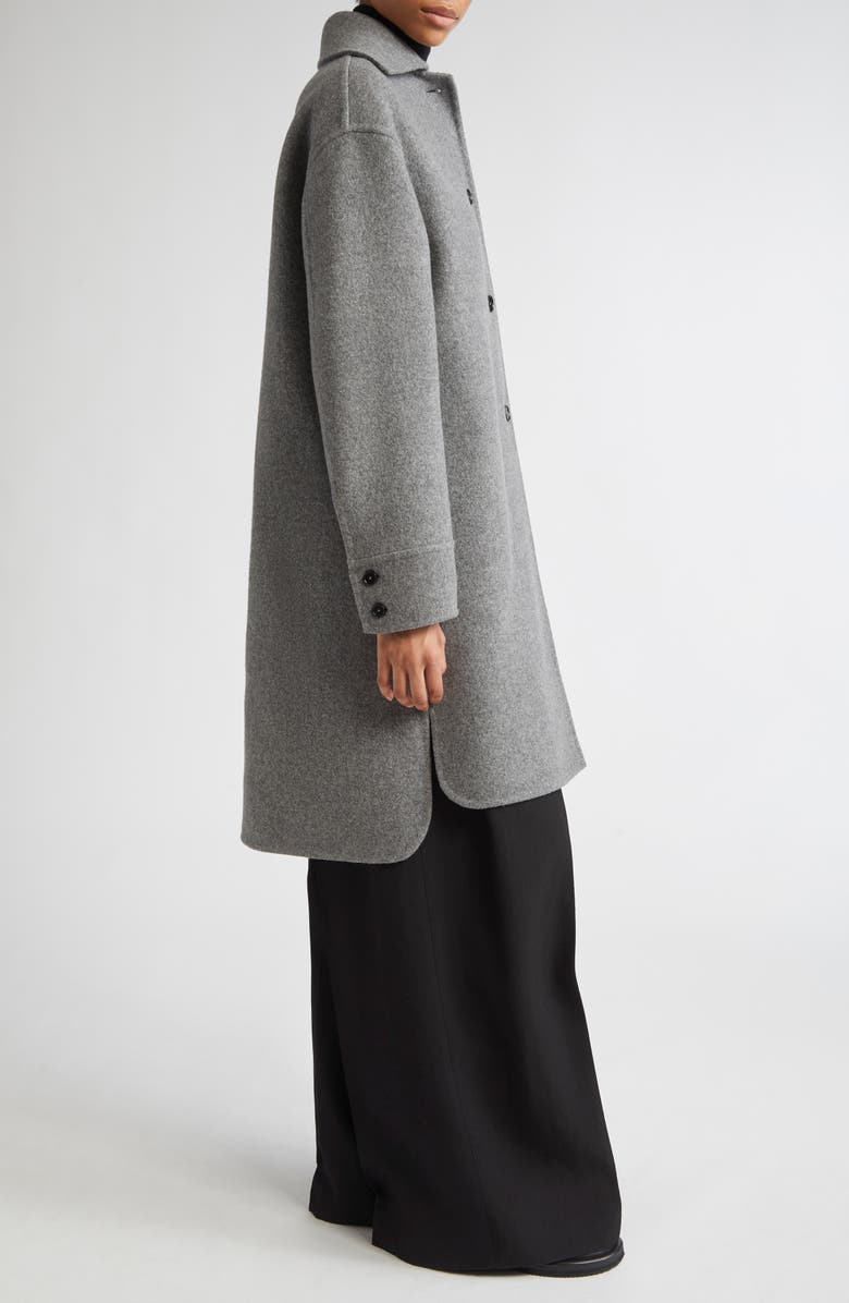 Jil Sander Relaxed Virgin Wool Coat, Alternate, color, Pebble