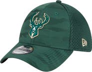New Era Men's New Era Hunter Green Milwaukee Bucks Subtle Camo 39THIRTY Flex Hat