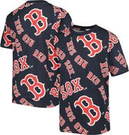 STITCHES Youth Stitches Navy Boston Red Sox Allover Team T-Shirt