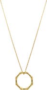 Adornia 14K Yellow Gold Plated Bamboo Textured Necklace
