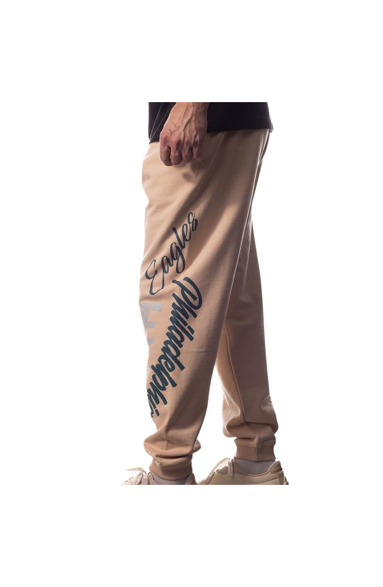 THE WILD COLLECTIVE Unisex The Wild Collective Cream Philadelphia Eagles Heavy Block Graphic Jogger Pants, Alternate, color, Cream