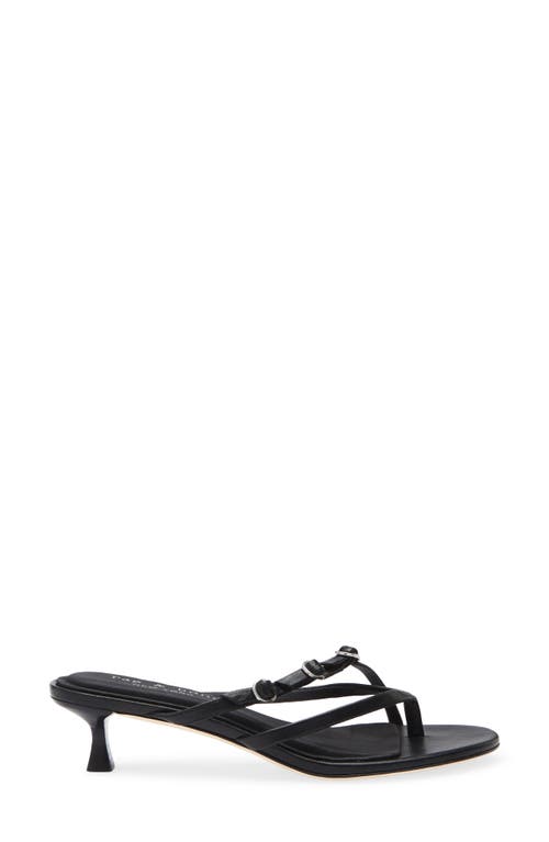 Rag & Bone Sammie Leather Buckle Kitten-heel Sandals