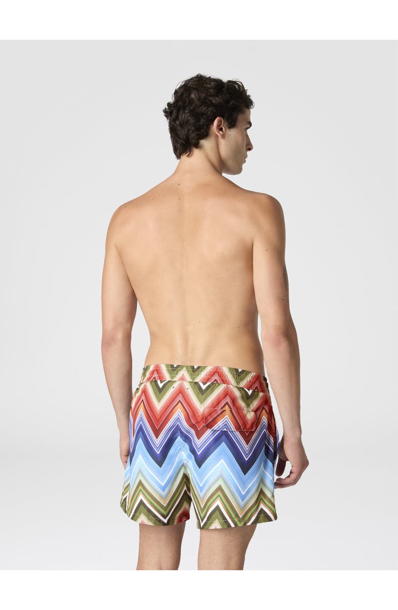 UM Mid-length Swim Shorts With Macro Zigzag Print, Alternate, color, Multicoloured