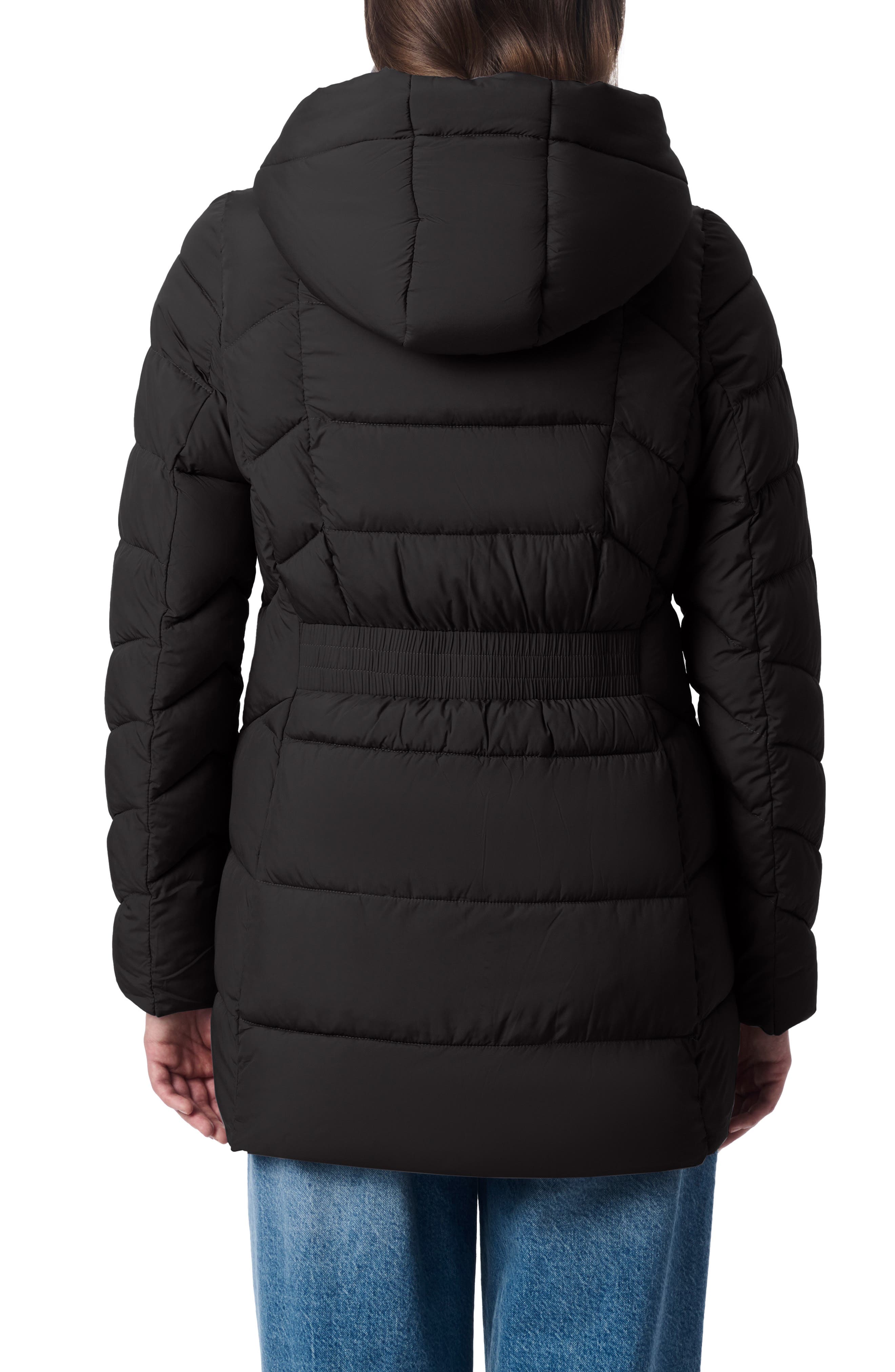 Hooded Puffer Jacket with Bib - image 2