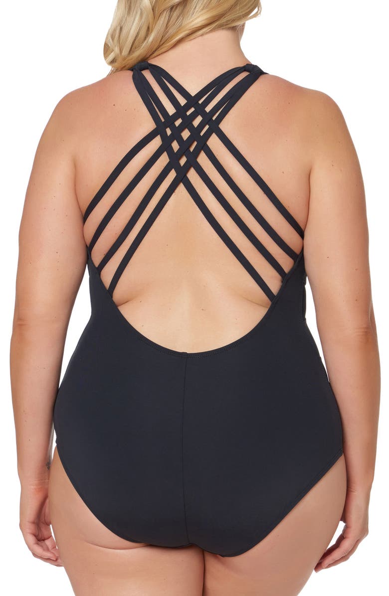 BLEU by Rod Beattie Bleu by Rob Beattie Mesh One-Piece Swimsuit, Alternate, color, 