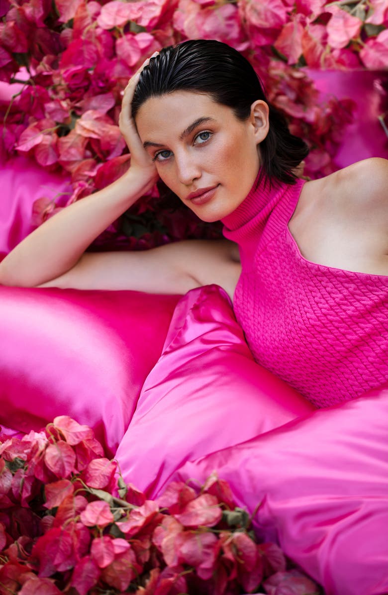 slip Pure Silk Pillowcase, Alternate, color, Peony