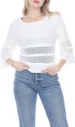 RAIN AND ROSE Cropped Bell Sleeve Sweater