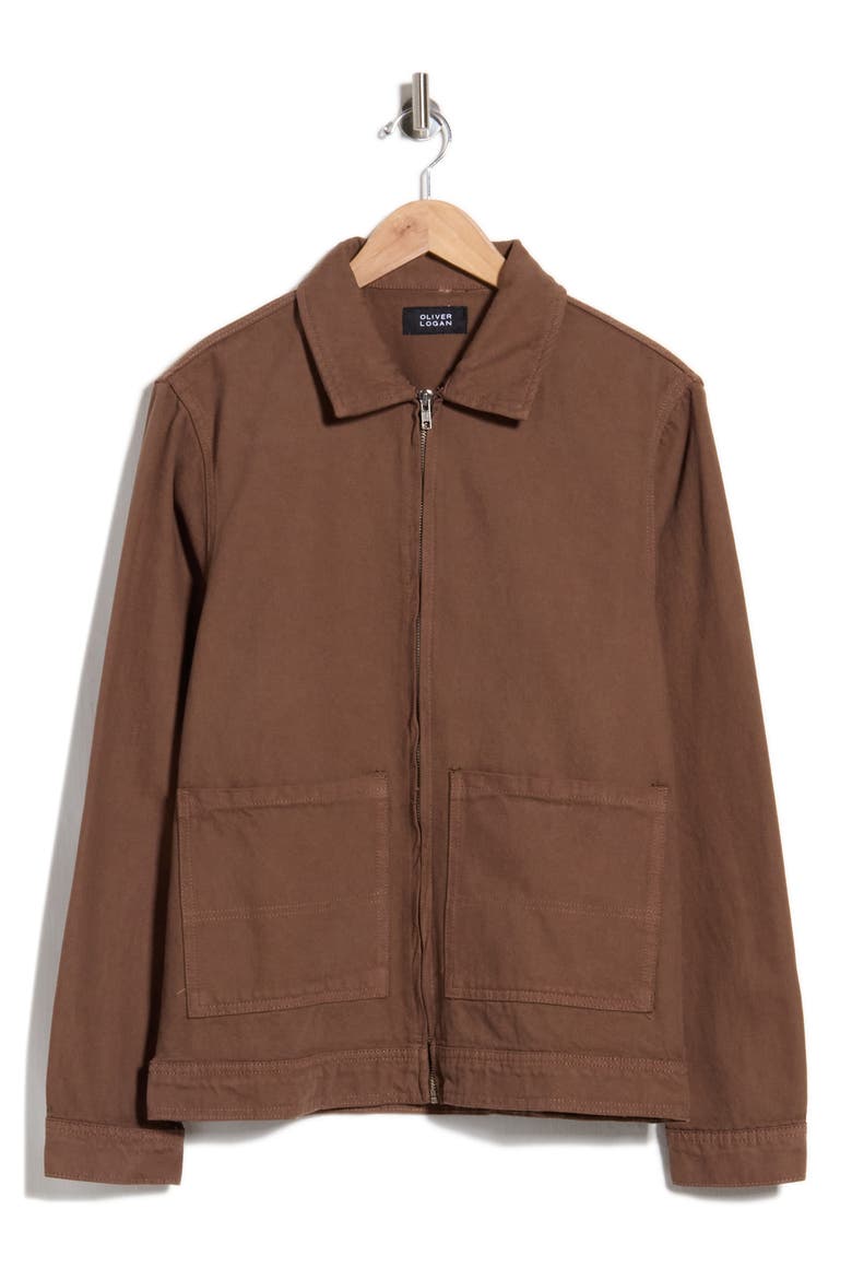 Cotton Utility Jacket, Main, color, BROWN