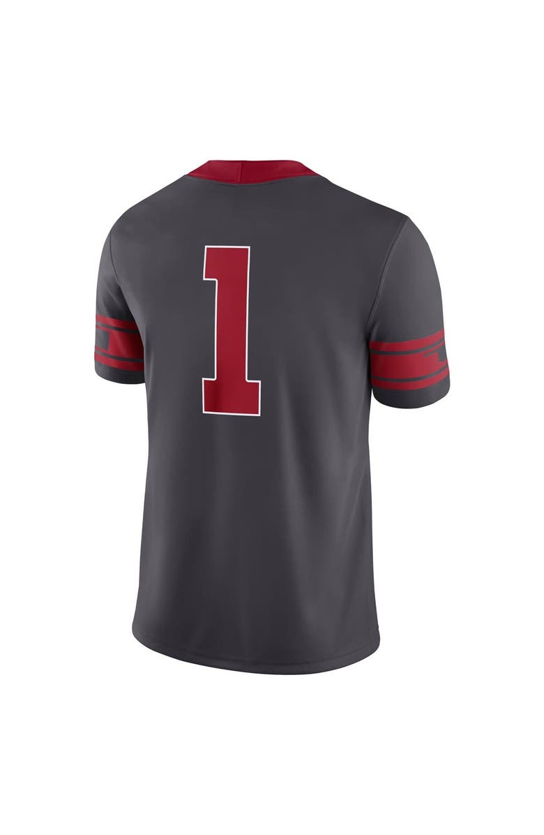 Jordan Brand Men's Jordan Brand #1 Anthracite Oklahoma Sooners Alternate Game Jersey, Alternate, color, Anthracite