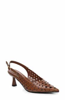 Lovey Slingback Faux Leather Pump