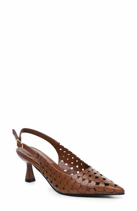 Lovey Slingback Faux Leather Pump