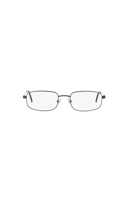 Sferoflex 53mm Rectangle Optical Glasses In Metallic