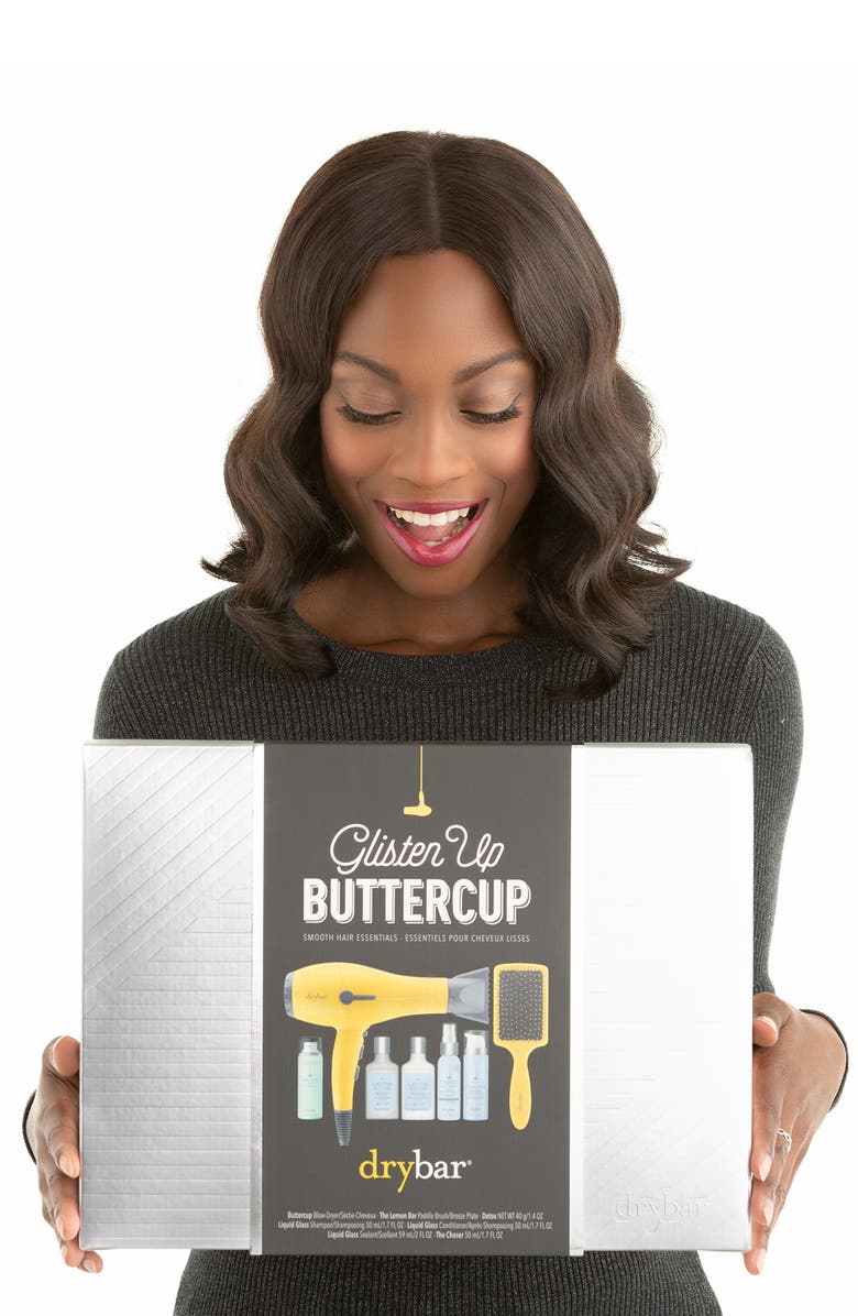Drybar Glisten Up Buttercup Smooth Hair Essentials Set, Alternate, color,