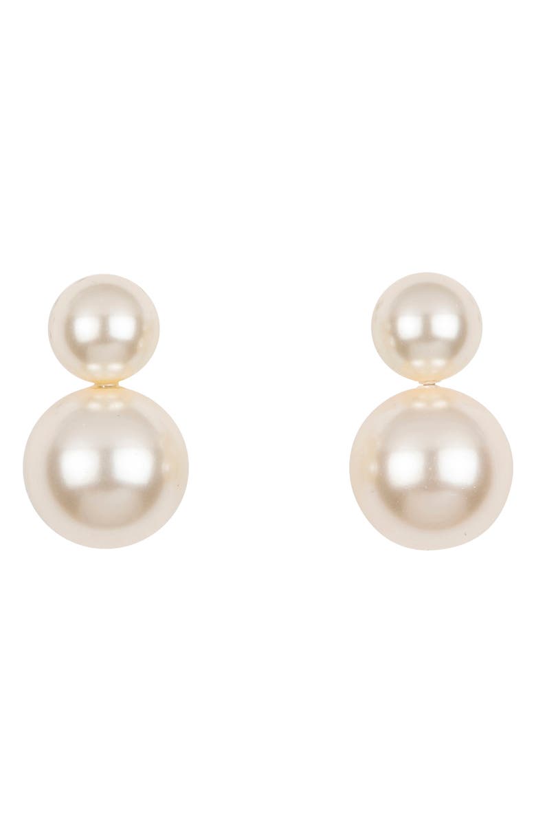 Jennifer Behr Iris Faux Pearl Drop Earrings, Main, color, Pearl