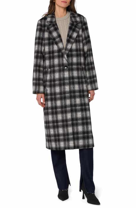 Myrtle Brushed Plaid Coat