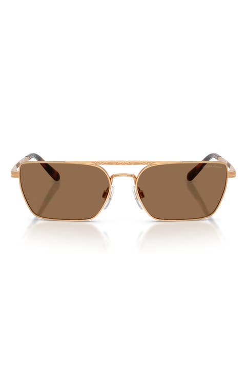 58mm Rectangle Sunglasses