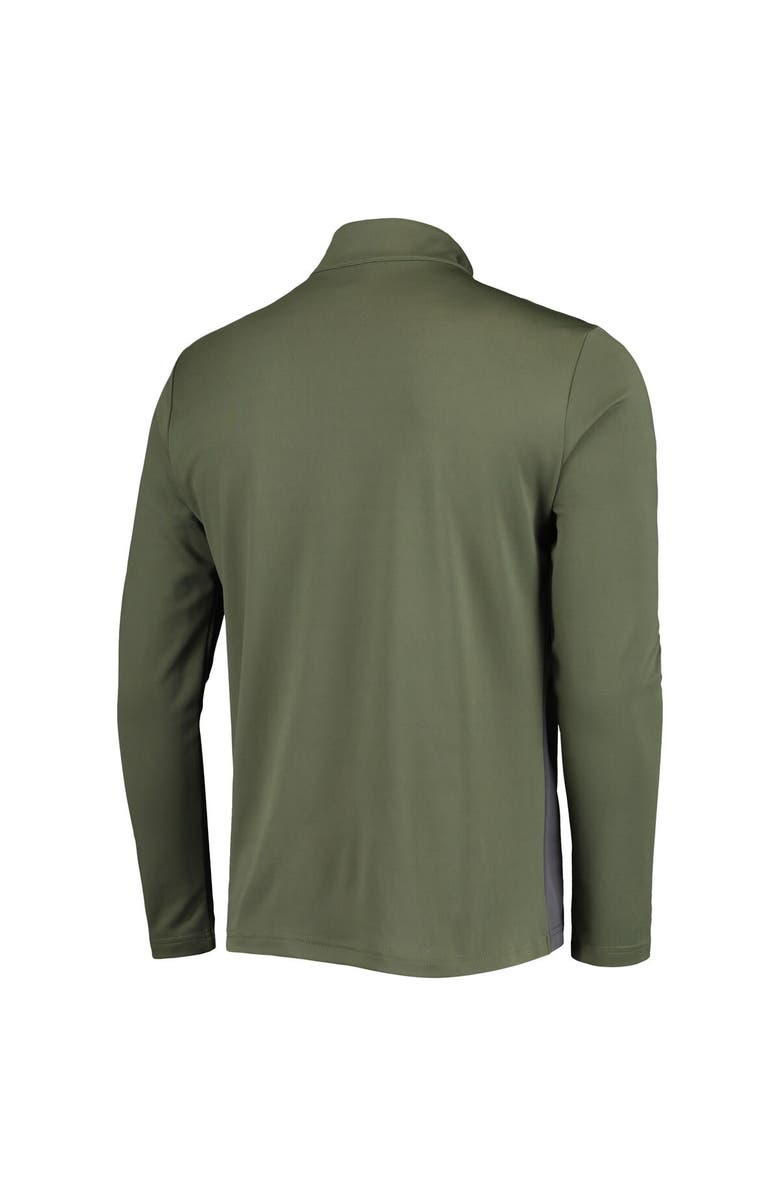 LEVELWEAR Men's Levelwear Olive San Francisco Giants Delta Pursue Quarter-Zip Jacket, Alternate, color, Olive