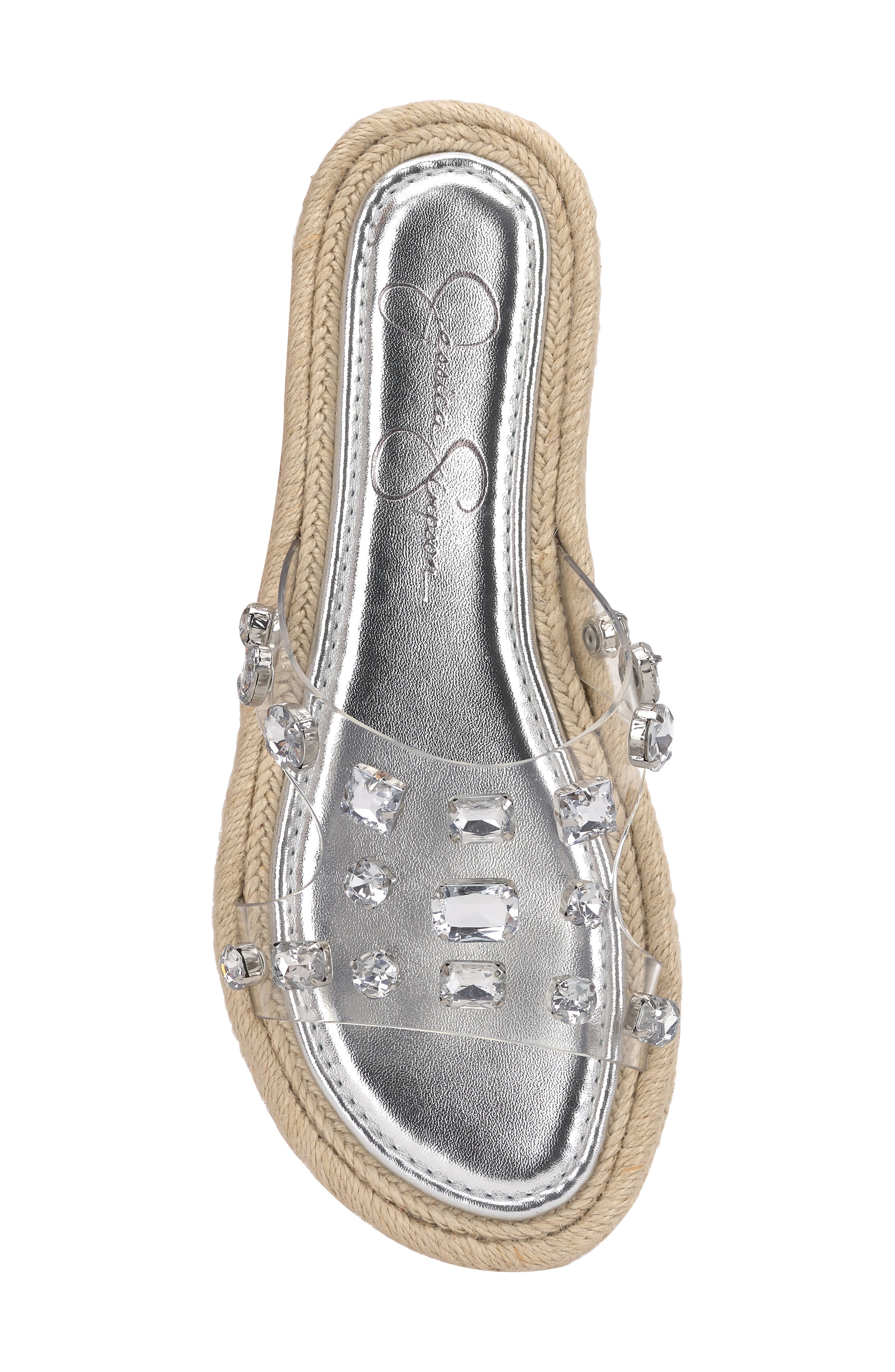 Jessica Simpson Jinka Espadrille Slide Sandal, Alternate, color, White