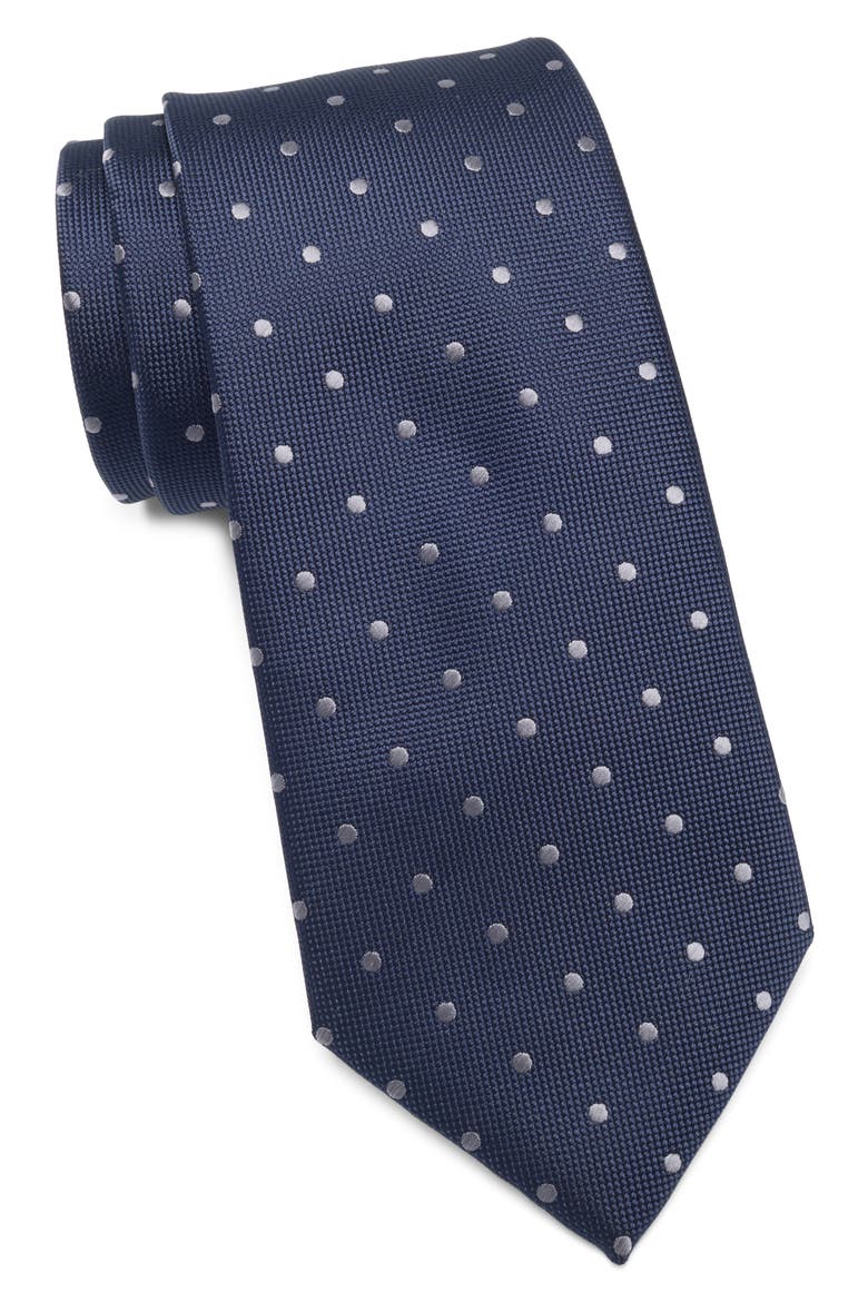 Polka Dot Tie, Main, color, BLUE