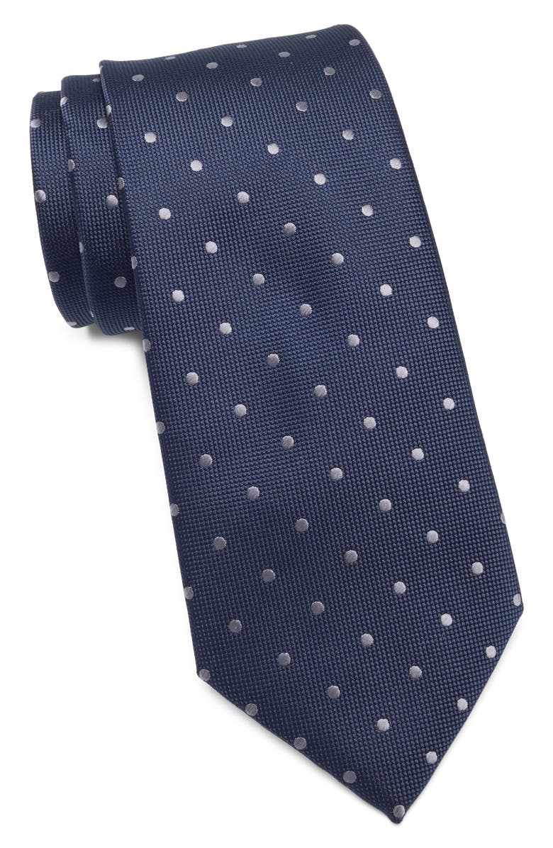 TOM BAINE Polka Dot Tie, Main, color, Blue