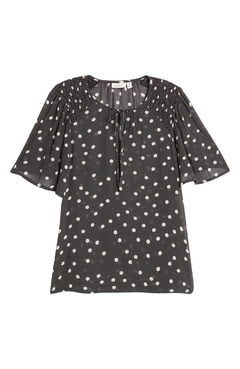 Masai Copenhagen Batian Print Tie Neck Blouse, Alternate, color,