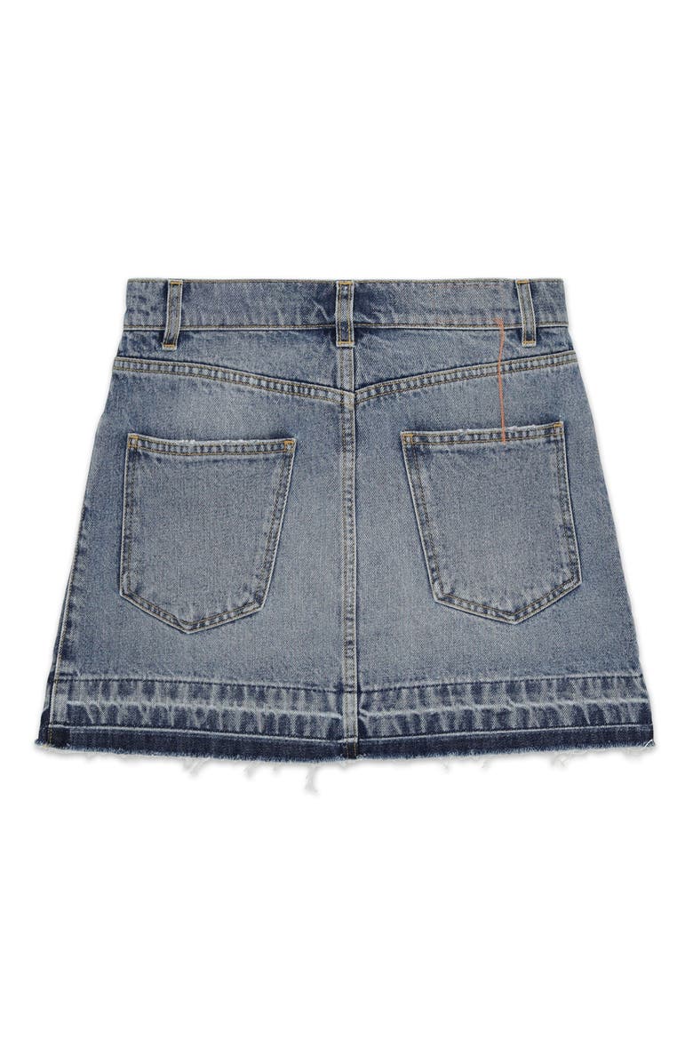 Mini Denim Skirt, Alternate, color, Bleach Wash