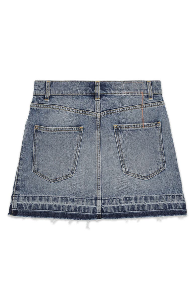 Fortela Mini Denim Skirt, Alternate, color, Bleach Wash