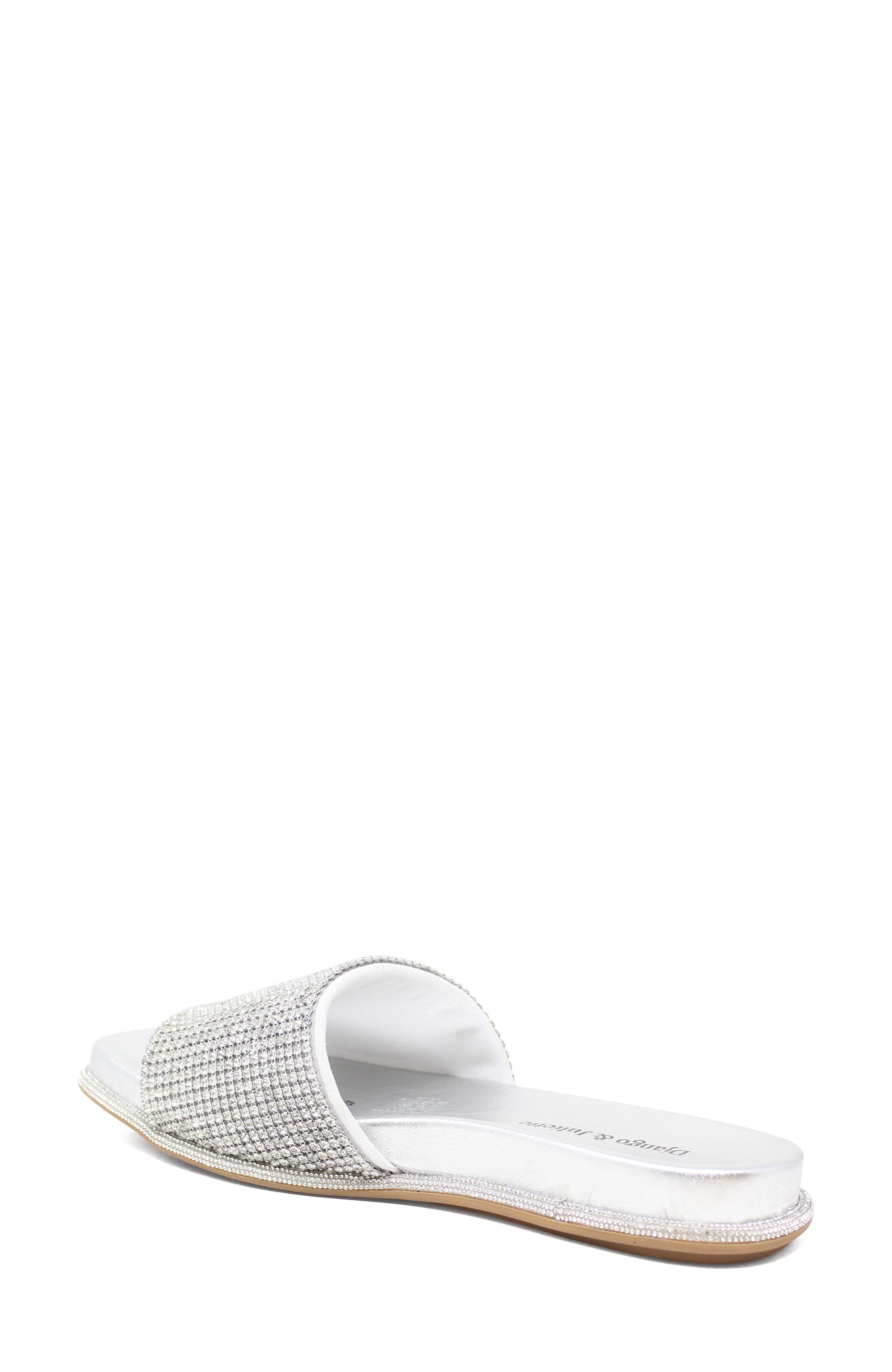 DJANGO AND JULIETTE Yatin Rhinestone Slide, Alternate, color, Silver Leather-Jewels