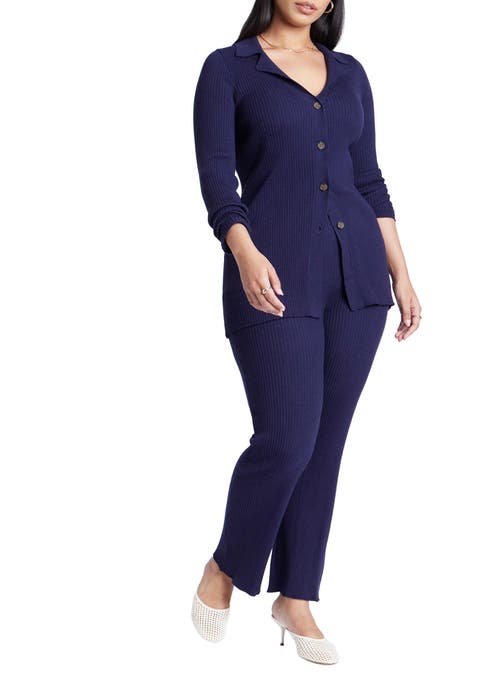 Ribbed Sweater Pull On Pant