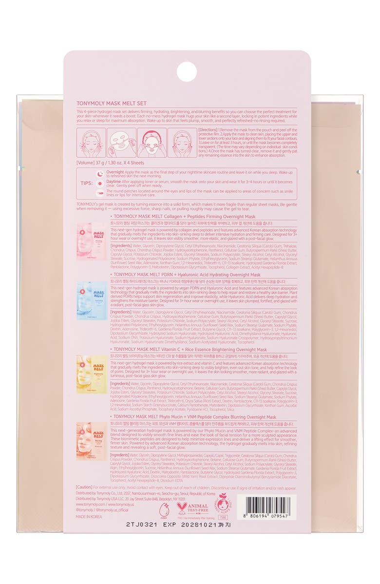 TONYMOLY Mask Melt 4-Piece Set, Alternate, color, Pink