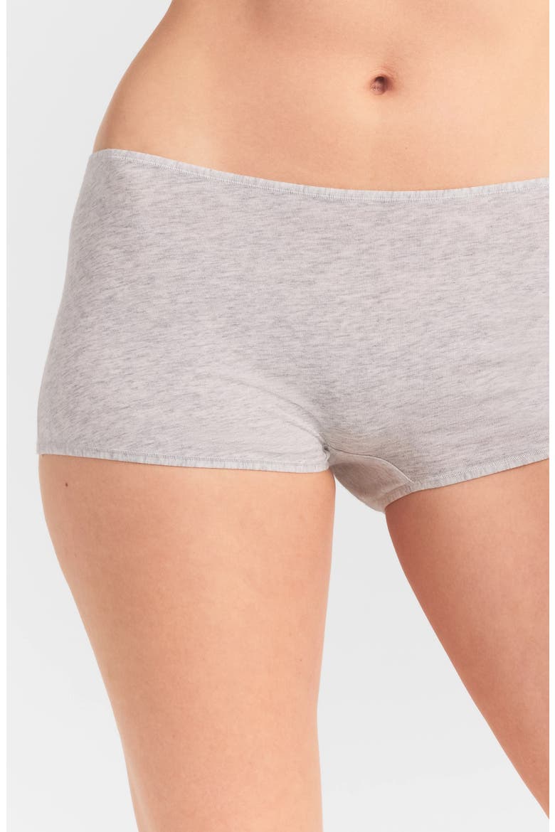 Everyday Cotton Boyshorts, Alternate, color, LIGHT HEATHER GREY