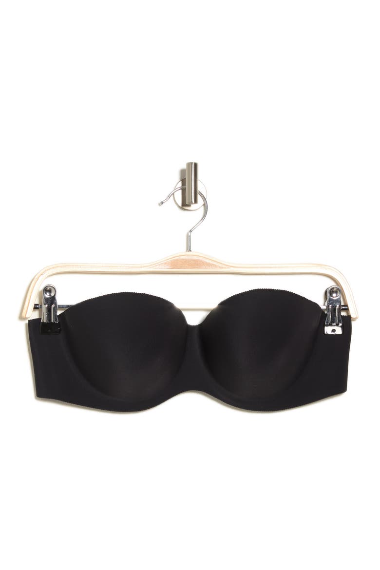 Hint of Skin Underwire Strapless Bra, Alternate, color, BLACK