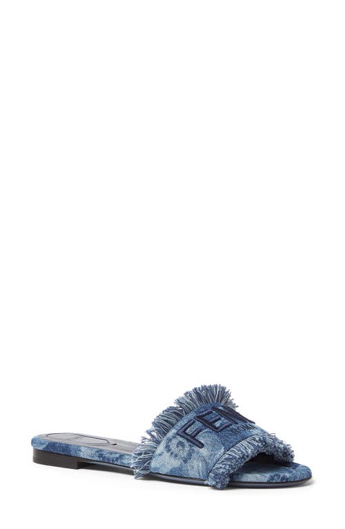 Fendi Sun Slides Frayed Edges