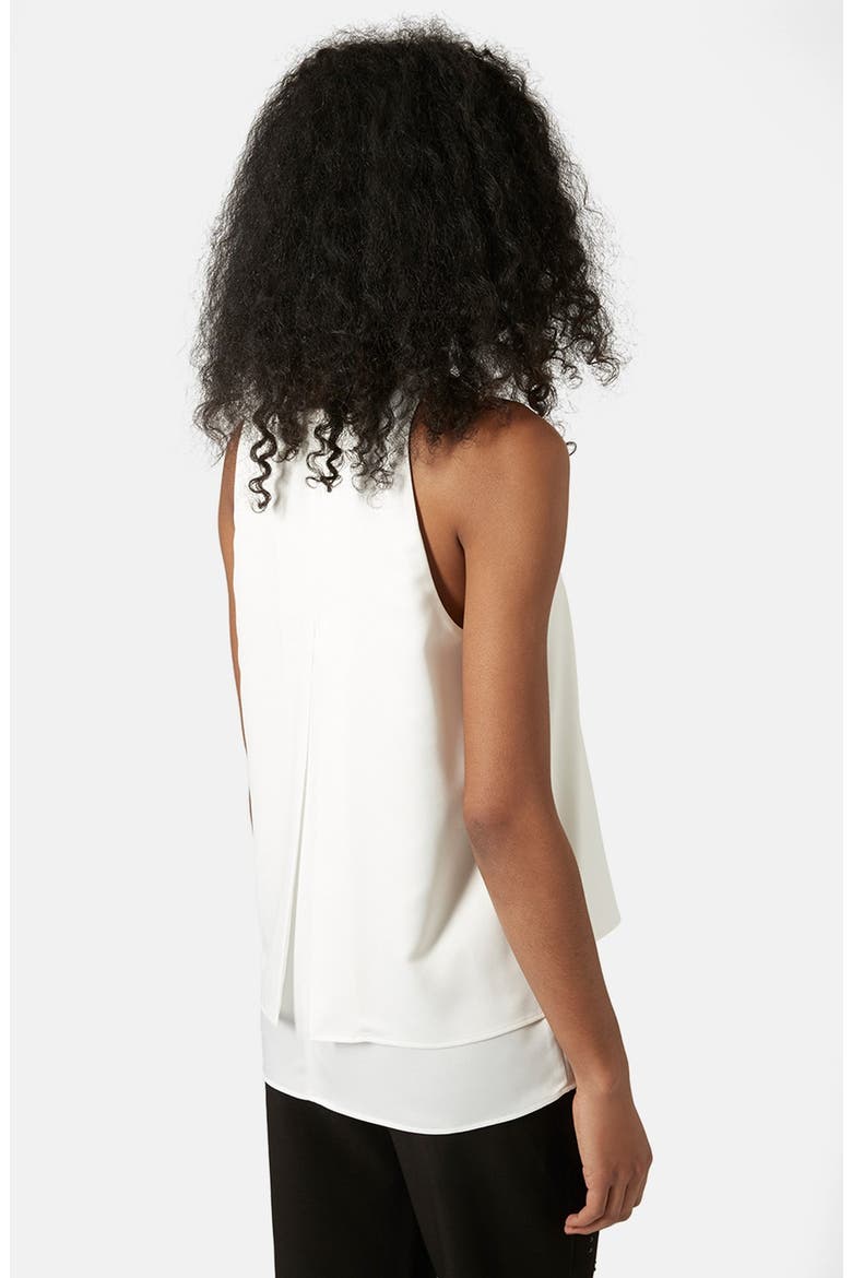 'Nord Lily' Layered Split Back Tank, Alternate, color, CREAM