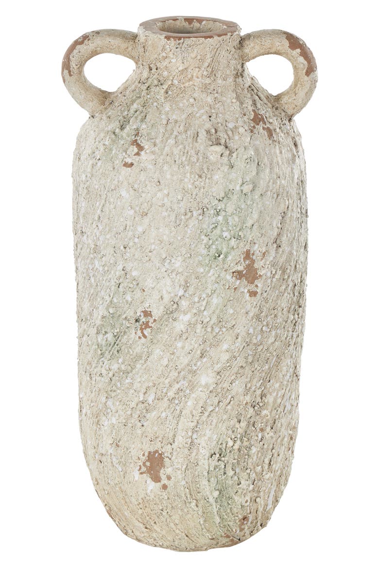 Cream Magnesium Oxidized Vase, Main, color, CREAM