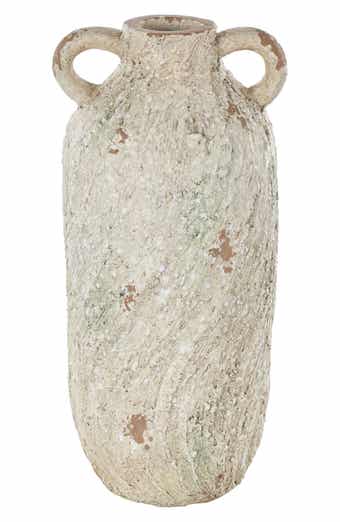 Cream Magnesium Oxidized Vase