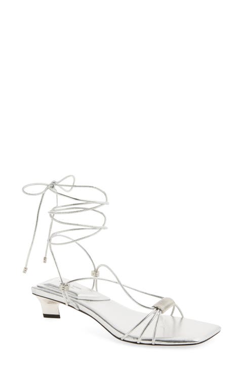 Liv Ankle Wrap Kitten Heel Sandal (Women)