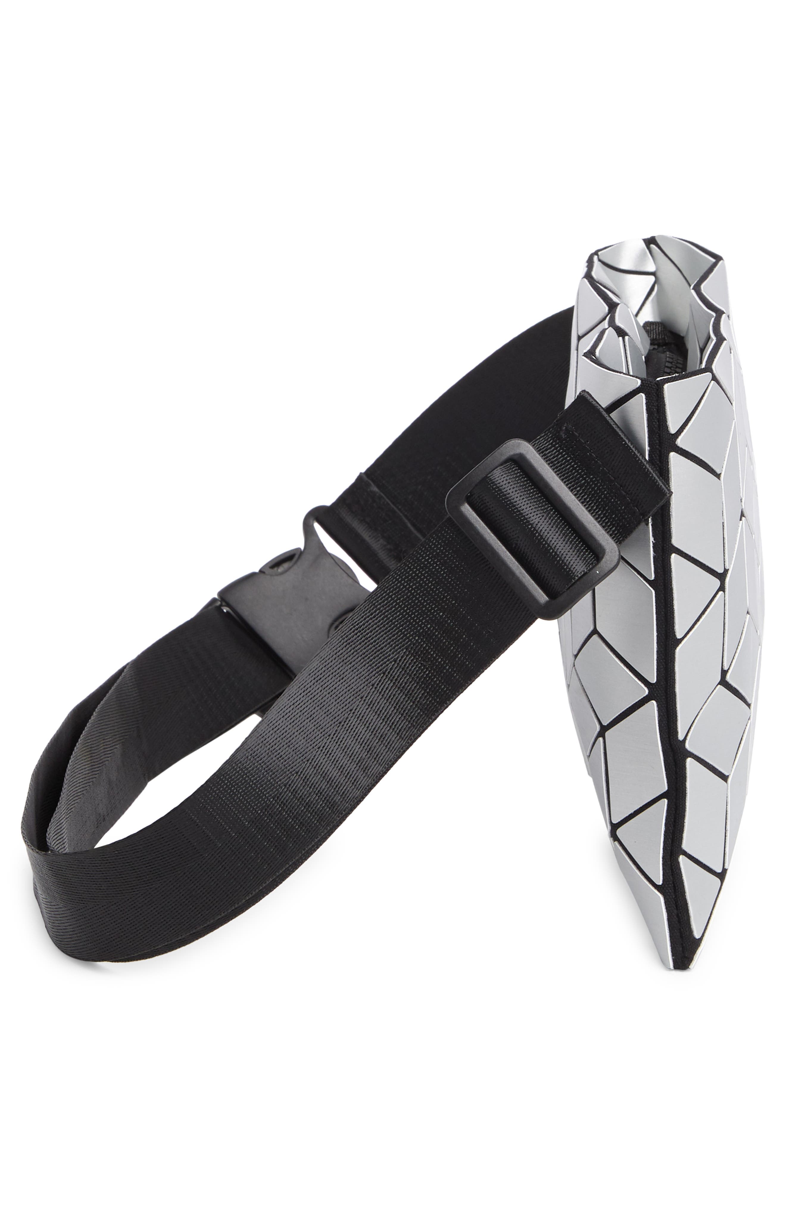 Slanted Square Convertible Belt Bag, Alternate, color, MATTE SILVER