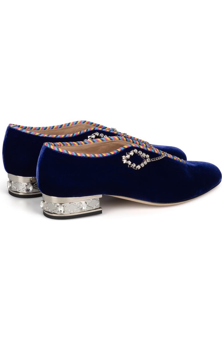 AIMEE ANN LOU Iris Slip-on Oxford in Velvet, Alternate, color,