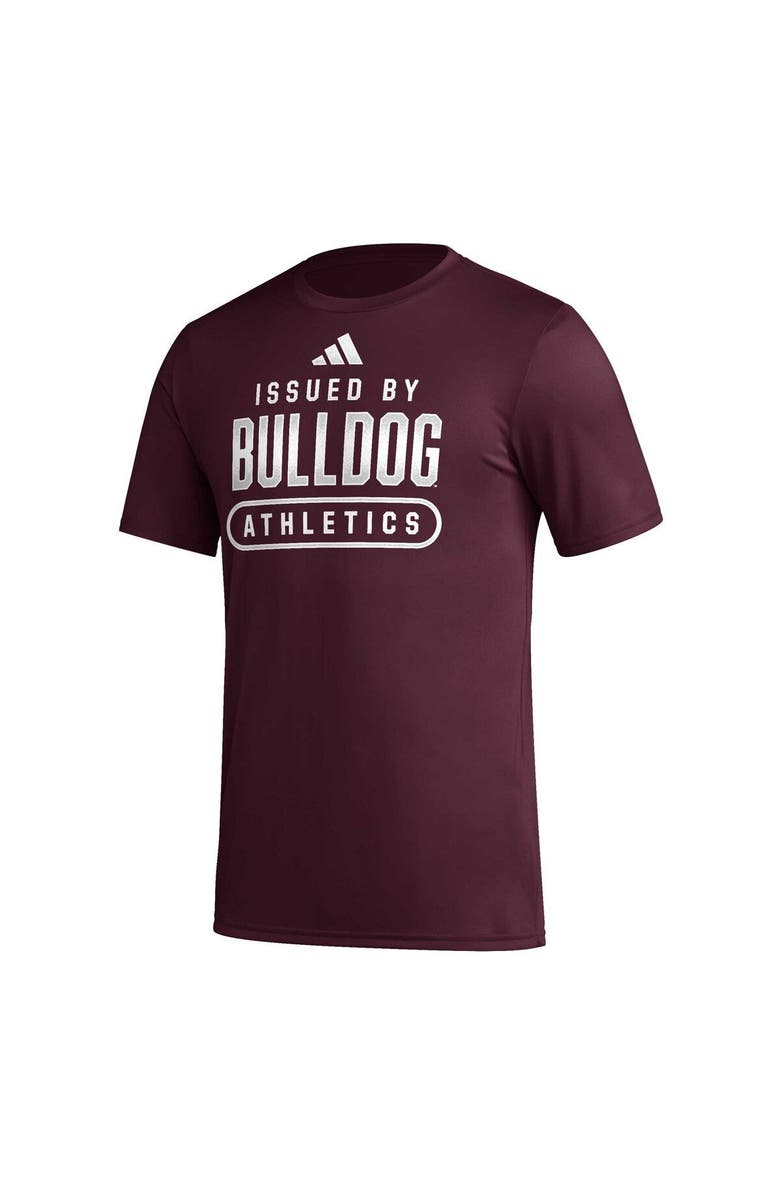 adidas Men's adidas Maroon Mississippi State Bulldogs AEROREADY Pregame T-Shirt, Alternate, color, 