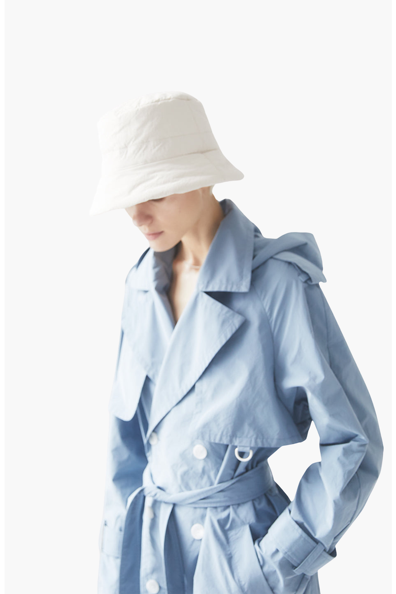 Water Resistant Hooded Trench Coat, Alternate, color, Light Blue