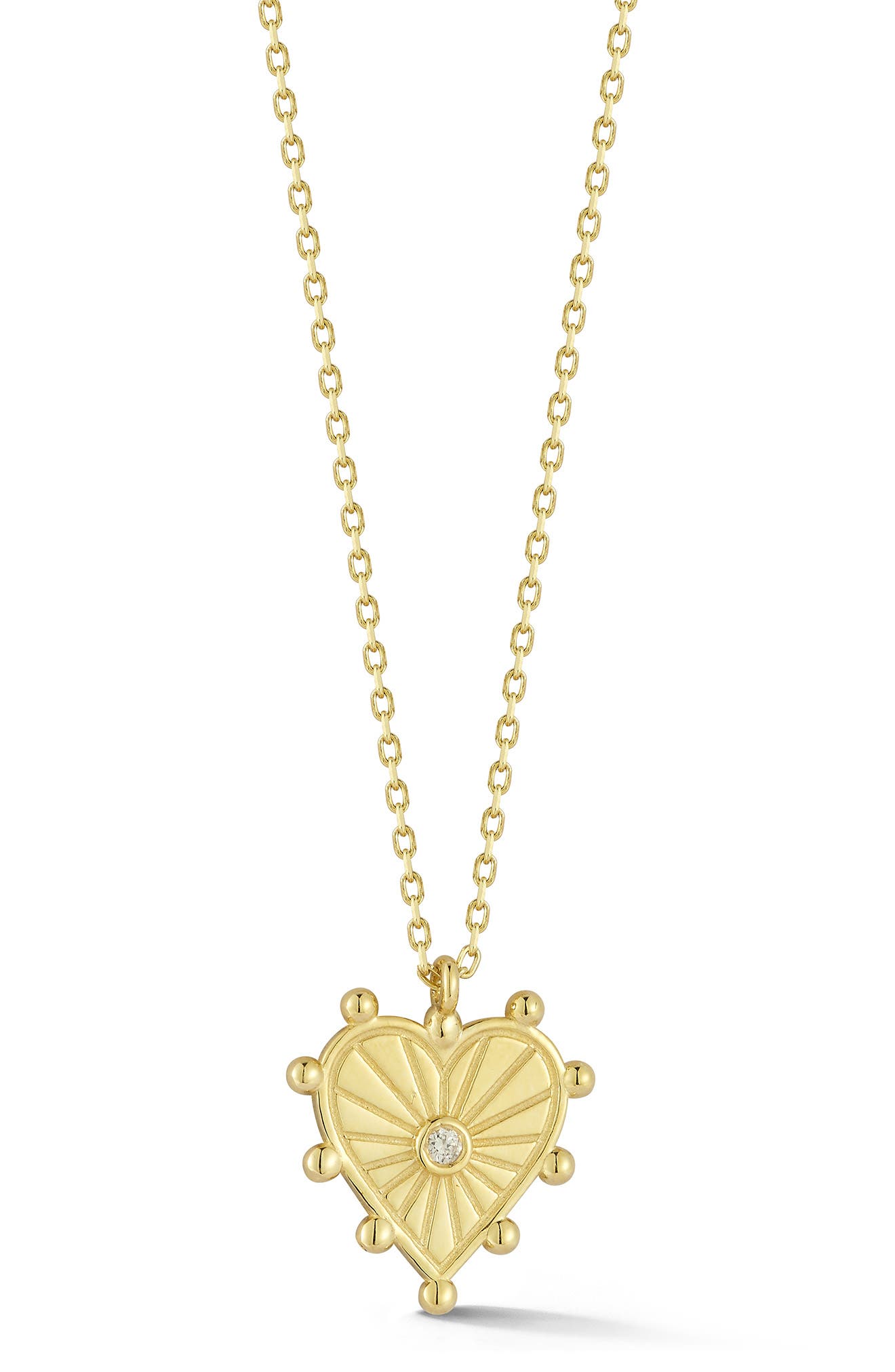 Ember Fine Jewelry 14K Gold Diamond Accent Heart Pendant Necklace