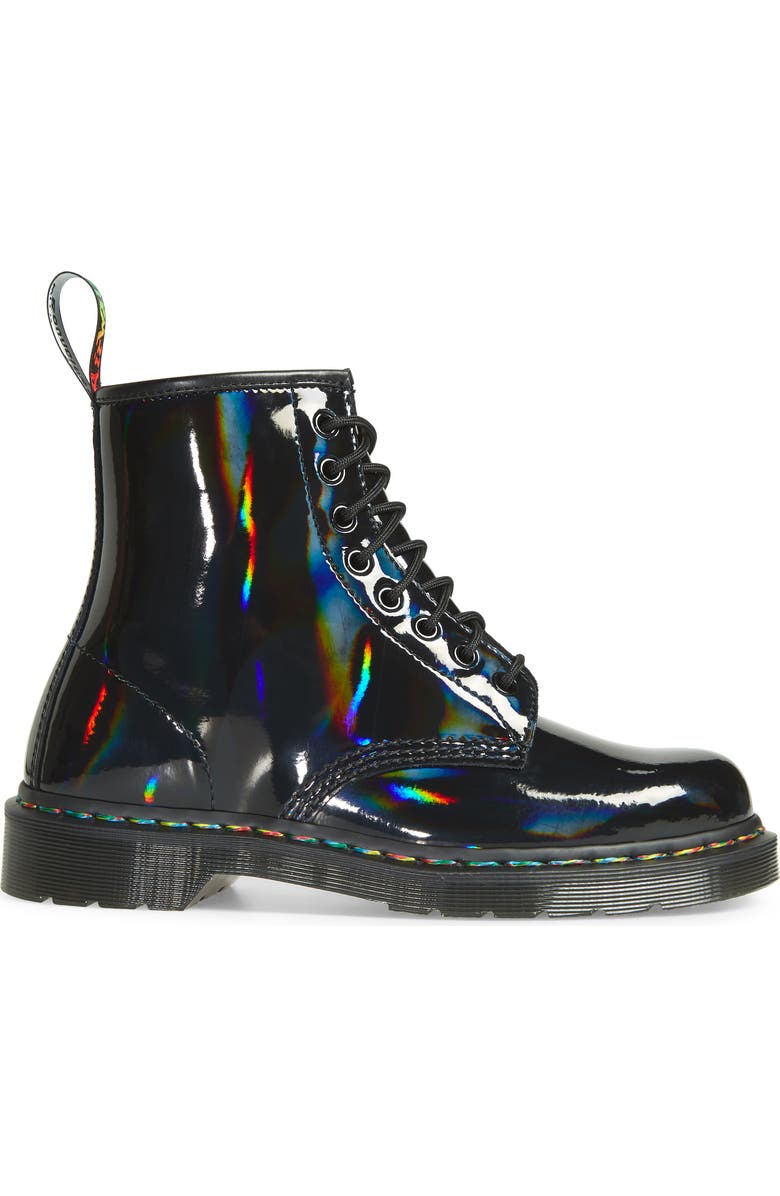 Dr. Martens 1460 Rainbow Patent Boot, Alternate, color,
