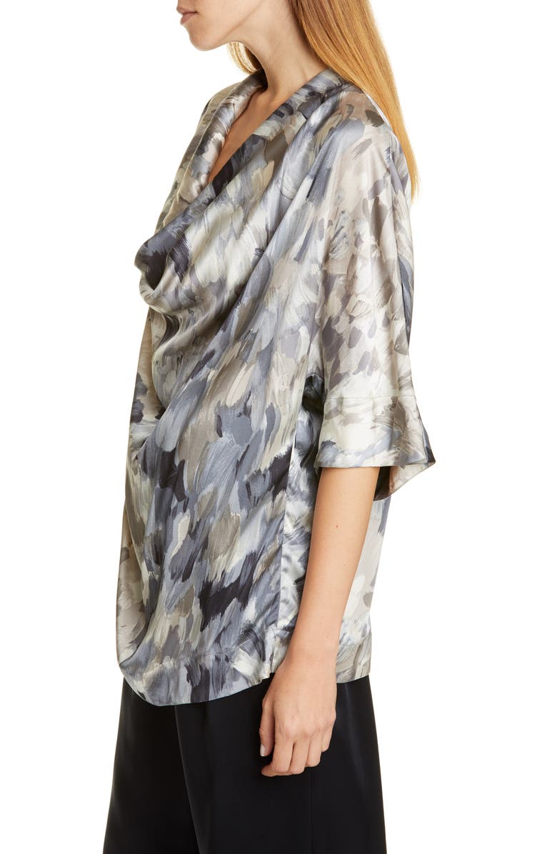 CO wl Neck Silk Blouse, Alternate, color, 