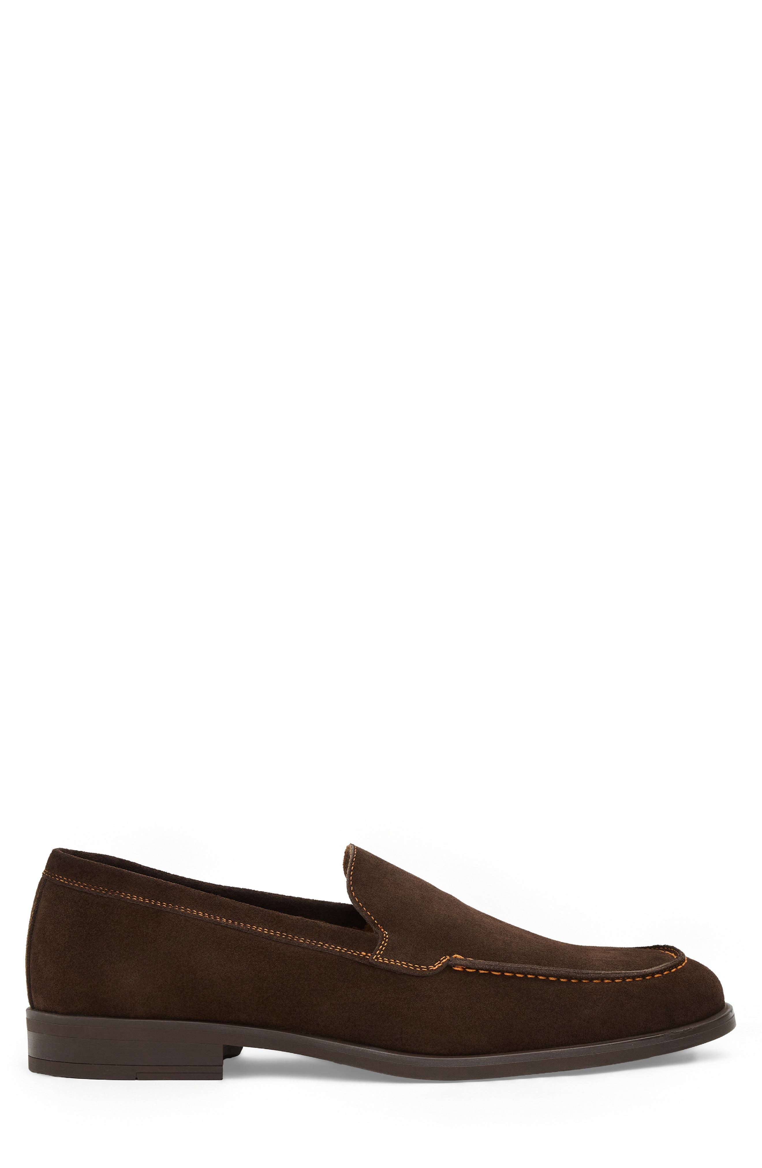 Fiore Suede Loafer, Alternate, color, DARK BROWN SUEDE