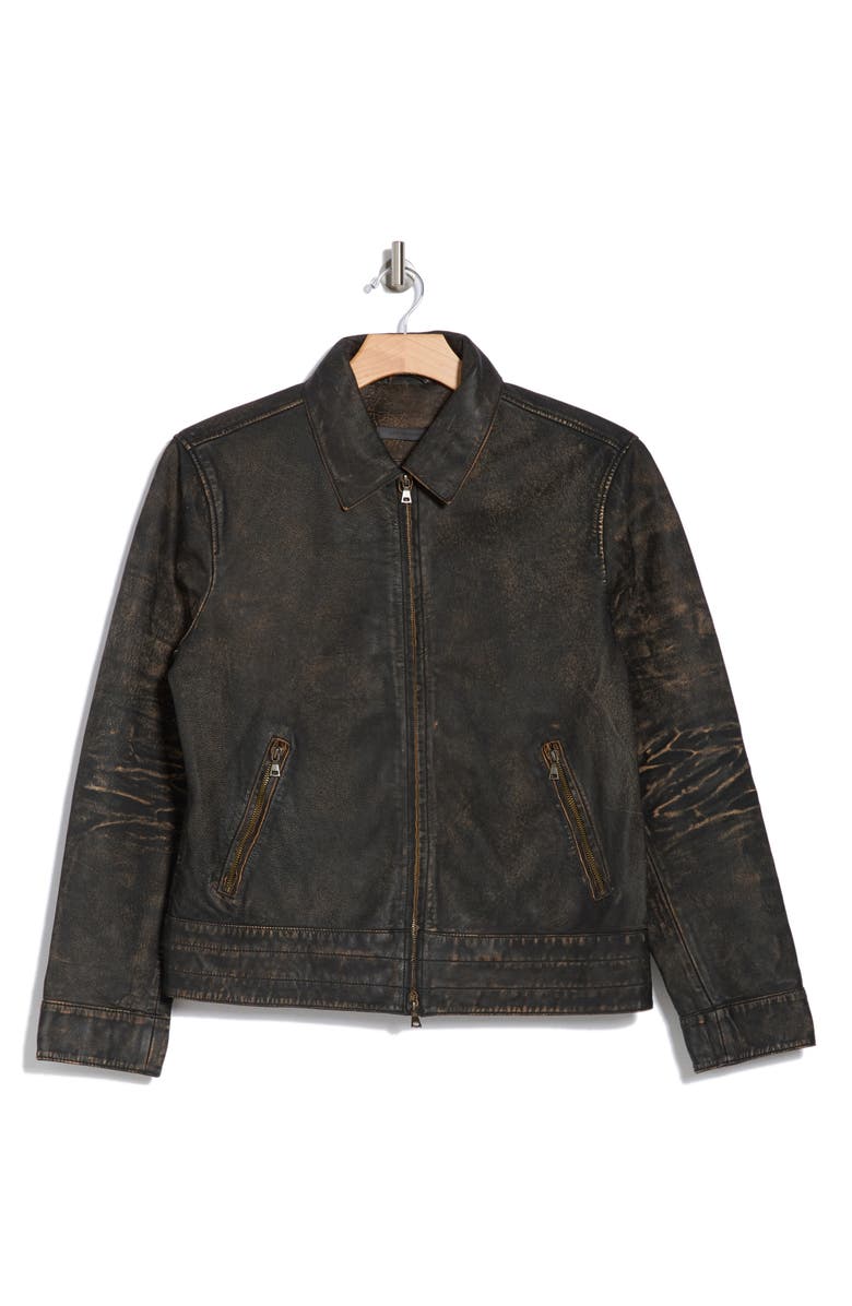 John Varvatos Asher Leather Jacket, Main, color, 