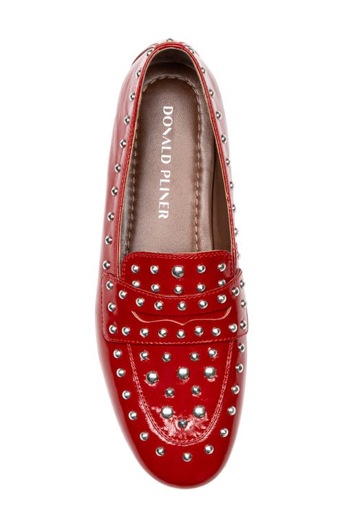 Donald Pliner Studded Loafer In Red