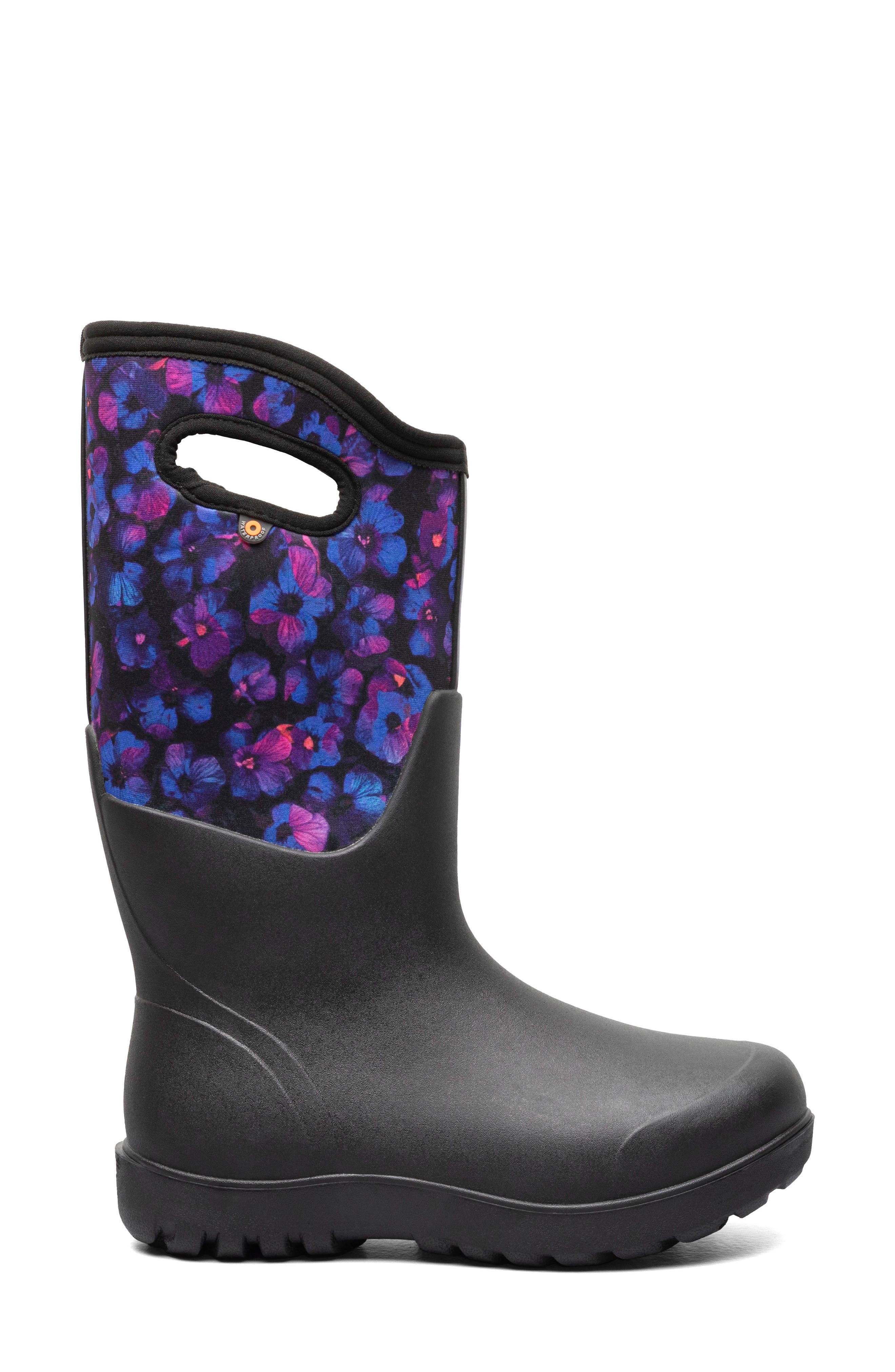 Bogs Neo Classic Petals Waterproof Insulated Rain Boot, Alternate, color, 
