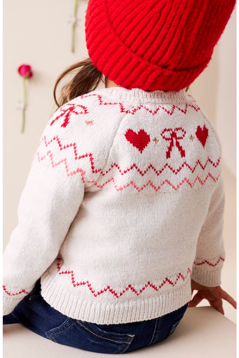 Kids' Argyle Stitch Cardigan, Alternate, color, NEUTRAL
