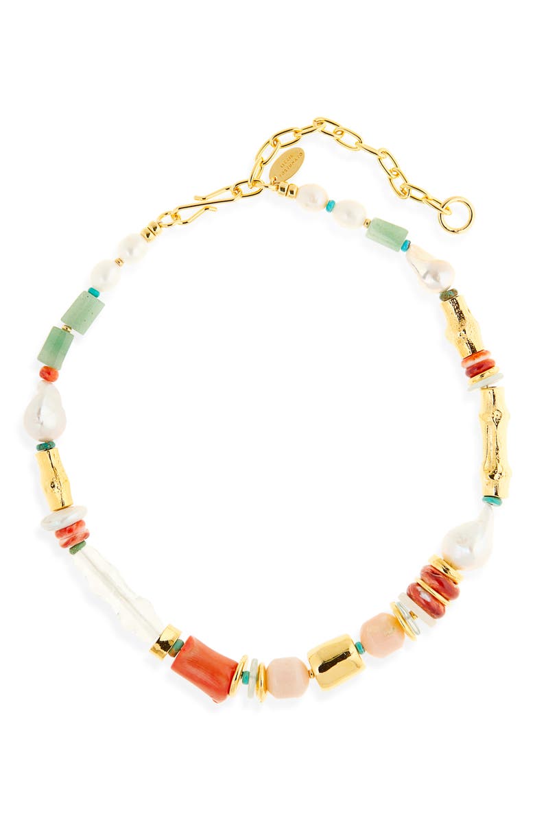 Lizzie Fortunato Souvenir Bamboo Forest Necklace, Main, color, 